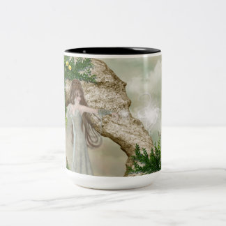 Schönes Elven Magic Fantasy Design Zweifarbige Tasse