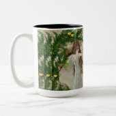 Schönes Elven Magic Fantasy Design Zweifarbige Tasse (Links)