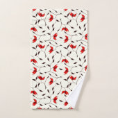 Schönes empfindliches rotes Blumen-Muster Badhandtuch Set (Handtuch)