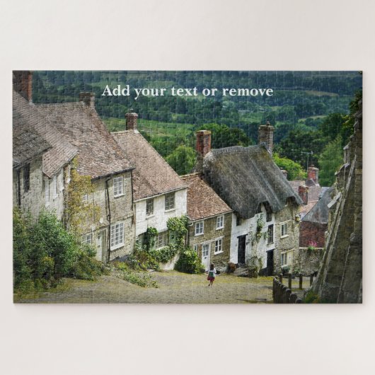 Schönes englisches Dorf Shaftesbury, England, Puzzle (Horizontal)