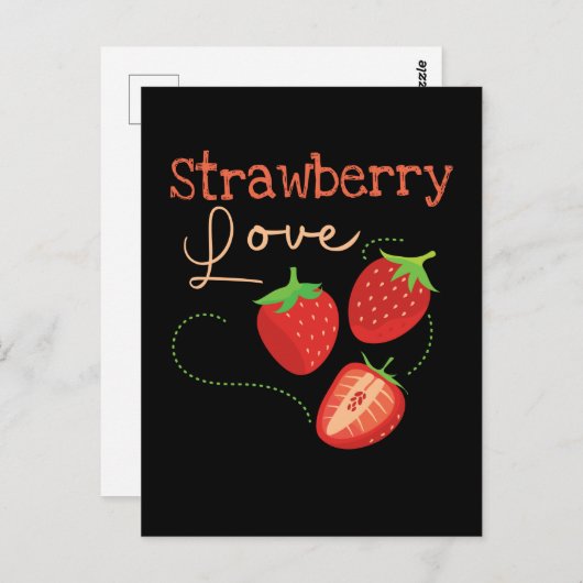 Schönes Erdbeergarten Sommerfutter Postkarte (Vorne/Hinten)