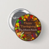 Schönes Erntedankfest Button (Vorne & Hinten)