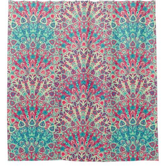 Schönes ethnisches Muster Duschvorhang (Vorderseite)