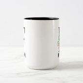Schönes F monogrammiertes Initial Zweifarbige Tasse (Mittel)