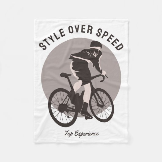 Schönes Fahrraddesign - Stil über Geschwindigkeit Fleecedecke (Vorderseite)