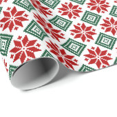 Schönes Fair Isle Design-Verpackungspapier Geschenkpapier (Rolleneckpunkt)