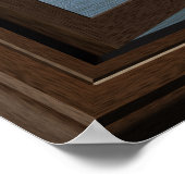 Schönes Fake mit Aussicht auf die Bäume im Grünen Poster (Ecke)