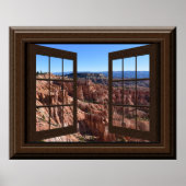 Schönes Fake Window View Bryce Canyon Utah Poster (Vorne)