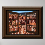 Schönes Fake Window View Hoodoos Bryce Canyon Poster (Vorne)