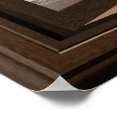 Schönes Fake Window View Ocean Beach Waves Poster (Ecke)