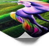 Schönes Fantasieunicorn - Mythische Kreatur Poster (Ecke)