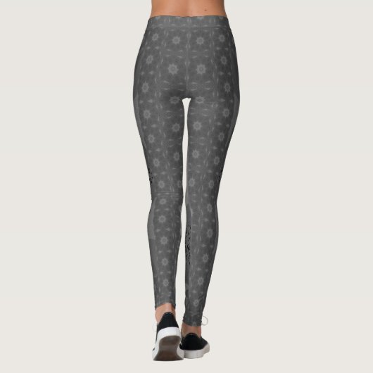 Schönes fantastisches feminines silberfarbenes Des Leggings (Rückseite)