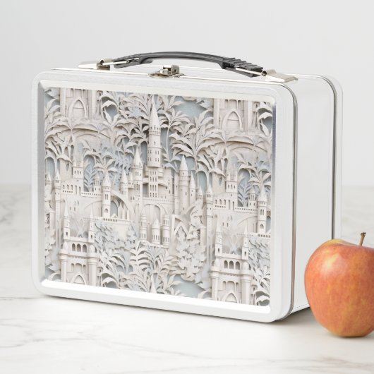 Schönes Fantasy Castle Einzigartiges Weißes Design Metall Brotdose (Beispiel)