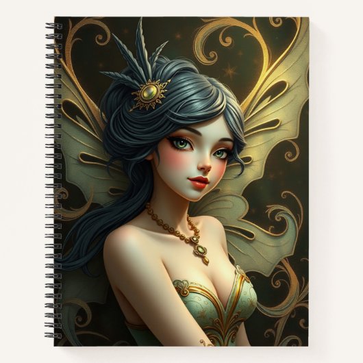 Schönes Fantasy Faible Art Notebook Notizblock (Vorderseite)
