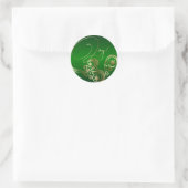 Schönes Fantasy Green Runder Aufkleber (Tasche)