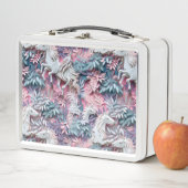 Schönes Fantasy Horses Abstraktes Pastell Design Metall Brotdose (Beispiel)