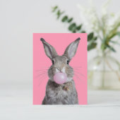 Schönes Fantasy Rabbit Kaububble Gum Postkarte (Stehend Vorderseite)