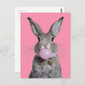 Schönes Fantasy Rabbit Kaububble Gum Postkarte (Vorne/Hinten)