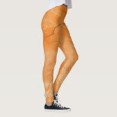 Schönes Farbdruck Orange Marmor Leggings (Rechts)