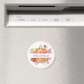 Schönes, farbenfrohes Aquarell-Blume Magnet (In Situ (Geschirrspüler))