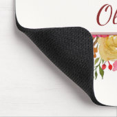 Schönes, farbenfrohes Aquarell-Blume Mousepad (Ecke)