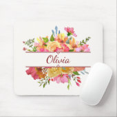 Schönes, farbenfrohes Aquarell-Blume Mousepad (Mit Mouse)
