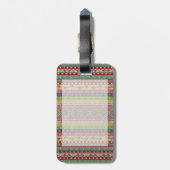 Schönes, farbenfrohes Aztekenmuster Gepäckanhänger (Rückseite vertikal)