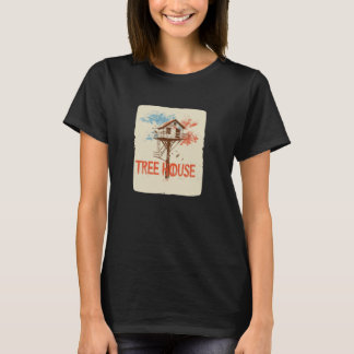 Schönes, farbenfrohes Baumhaus Outfit T-Shirt