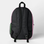 Schönes farbenfrohes Blumenmuster  Bedruckter Rucksack (Rückseite)