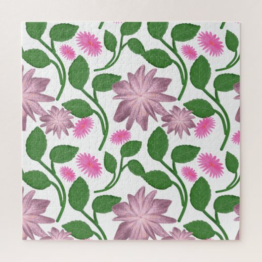 Schönes farbenfrohes Blumenmuster Puzzle (Vertikal)