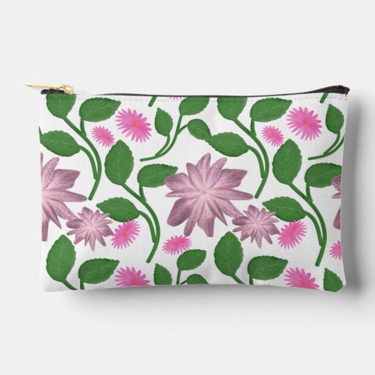 Schönes farbenfrohes Blumenmuster  Zubehörtasche (Vorderseite)