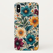 Schönes farbenfrohes, lebendiges, florales Muster Case-Mate iPhone Hülle (Rückseite)