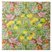 Schönes, farbenfrohes Muster, rosa gelb Fliese (Vorderseite)