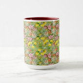 Schönes, farbenfrohes Muster, rosa gelb Tasse (Zentrum)