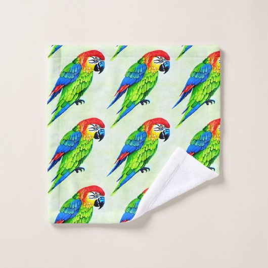 Schönes farbenprächtiges Muster Badhandtuch Set (Waschlappen)