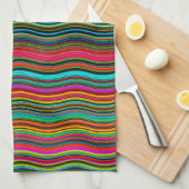 Schönes, farbenprächtiges Muster Geschirrtuch (Viertel Falte)