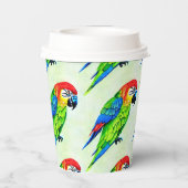 Schönes farbenprächtiges Muster Pappbecher (Rückseite)