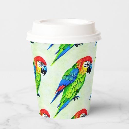 Schönes farbenprächtiges Muster Pappbecher (Vorderseite)