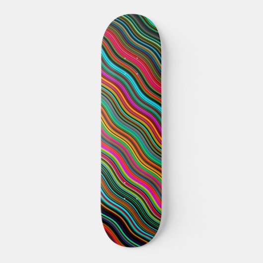 Schönes, farbenprächtiges Muster Skateboard (Vorderseite)