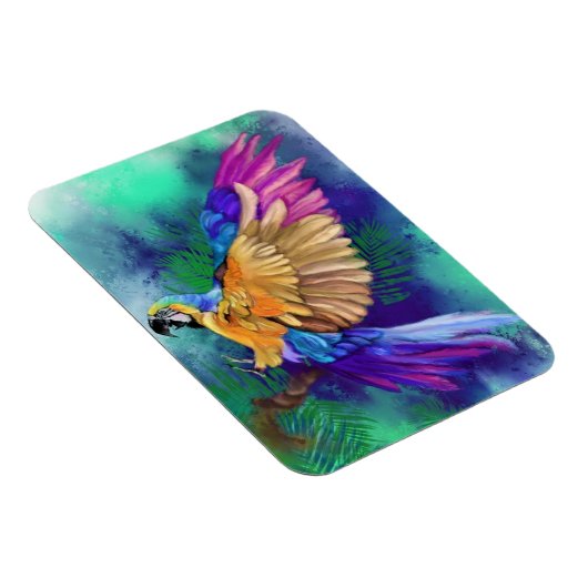 Schönes farbenprächtiges Parrot Magnet (Rechte Seite)
