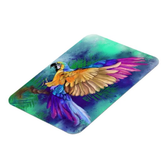 Schönes farbenprächtiges Parrot Magnet (Linke Seite)