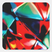 Schönes Farbenspiel Quadratischer Aufkleber (Vorderseite)