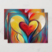 Schönes Farbherz Postkarte (Vorne/Hinten)