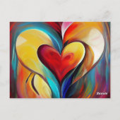 Schönes Farbherz Postkarte (Rückseite)
