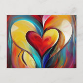 Schönes Farbherz Postkarte (Vorderseite)