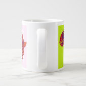 Schönes, farbiges Afrika Kontinentale Karte Pop Ar Jumbo-Tasse (Rückseite)