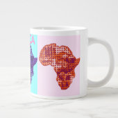 Schönes, farbiges Afrika Kontinentale Karte Pop Ar Jumbo-Tasse (Rechts)
