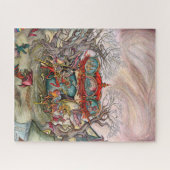 schönes, farbiges, Fantasiegemälde von Künstlern Puzzle (Horizontal)