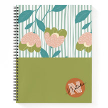 Schönes farbiges grafisches Muster Floral Monogram