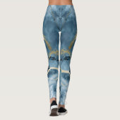 Schönes farbiges Print Blue Marble Leggings (Rückseite)